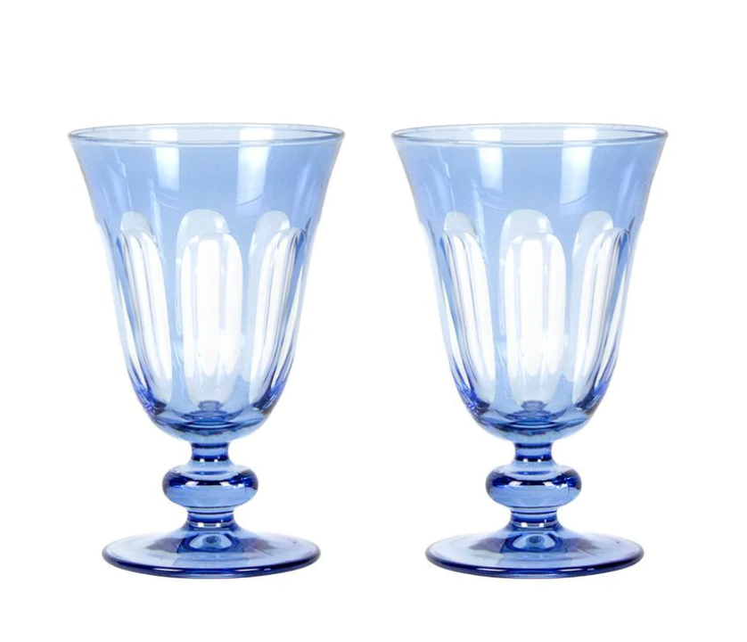 SirMadam Rialto Glass Tulip in Thistle, Set of 2