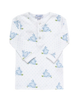 Nella Pima Blue Bunny Baby Pajamas