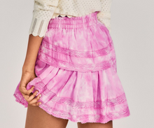 LoveShackFancy Ruffle Mini Skirt in Begonia Hand Dye