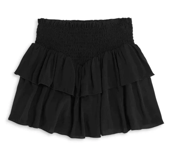 Katie J Tween Brooke Ruffle Skirt in Black