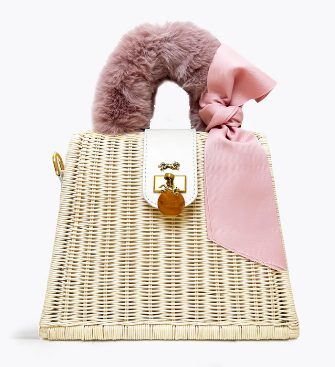 MME.Mink Winter Monaco Petite Fur Bag in Rose – mitylene