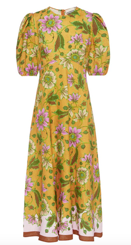 Alemais Winnie Midi Dress in Tangerine