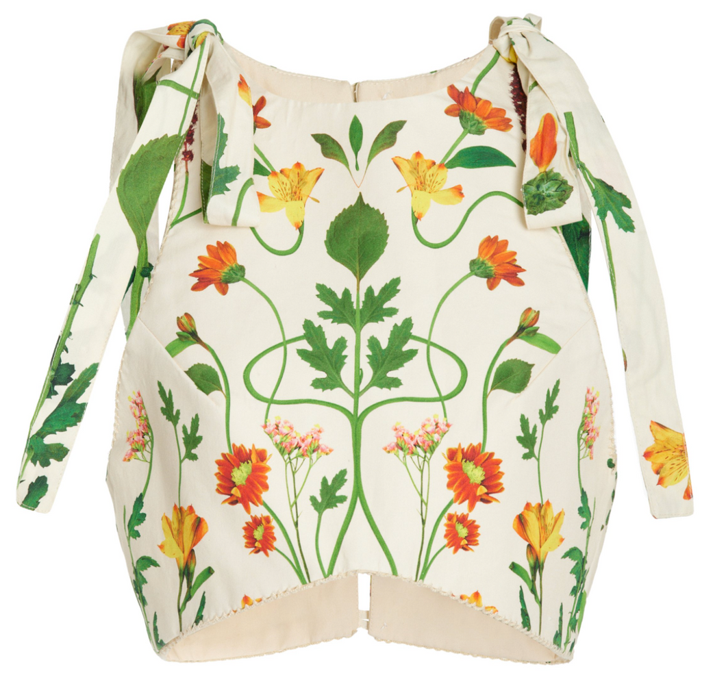 Agua Bendita Olmeca Primavera Cotton Cropped Top