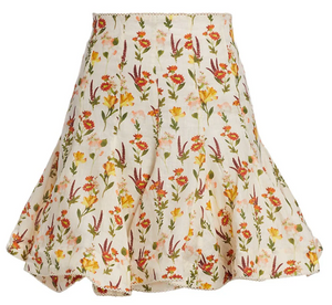 Agua Bendita Cerezo Clementina Linen Mini Skirt