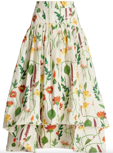 Agua Bendita Curua Primavera High Low Maxi Skirt