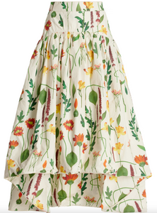 Agua Bendita Curua Primavera Cotton Maxi Skirt