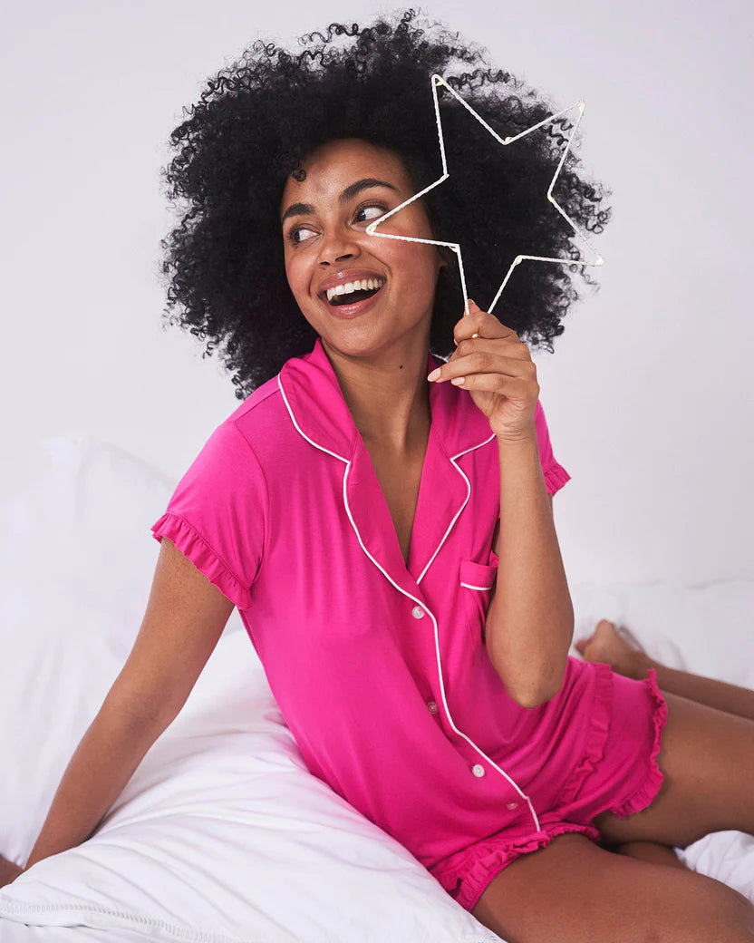 Pink short discount pajama set