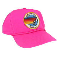 Aviator Nation Vintage Low Rise Trucker Hat in Neon Pink